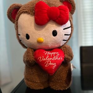 Hello Kitty Teddy Bear Valentine's Day Plush Door Greeter